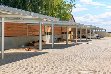 Carport (Stahl - verzinkt) mit Trapezblechüberdachung