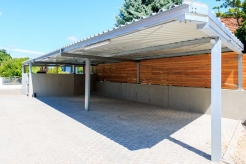 Carport (Stahl-verzinkt) mit Trapezblechüberdachung