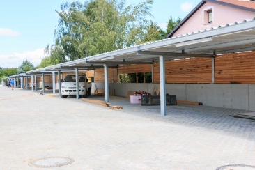 Carport (Stahl - verzinkt) mit Trapezblechüberdachung