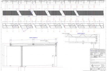 Carport (Stahl - verzinkt) mit Trapezblechüberdachung