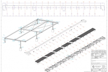 Carport (Stahl - verzinkt) mit Trapezblechüberdachung